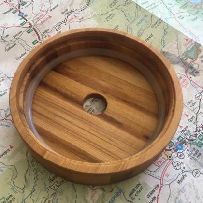 Bamboo Screw-on Mason Jar Lid With Straw Hole And..